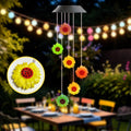 SolarGlow Solar Windspiel Licht | Buntes Hängendes Outdoor-Licht | Wasserdicht | Garten, Terrasse & Festival Dekoration
