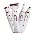 Silkora | 4-in-1 Elektrischer Damenrasierer | Wiederaufladbarer Nass- & Trockenrasierer für Gesicht, Beine, Achseln und Nase