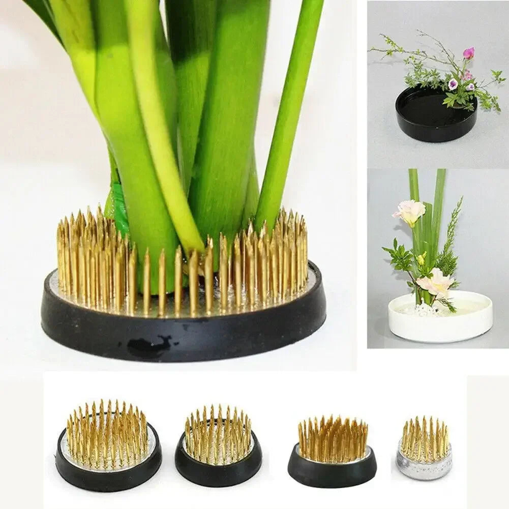 BlütenForm | Ikebana Kenzan Blumenstecker | Messing Blumenhalter für Kreative Blumenarrangements und Vasen