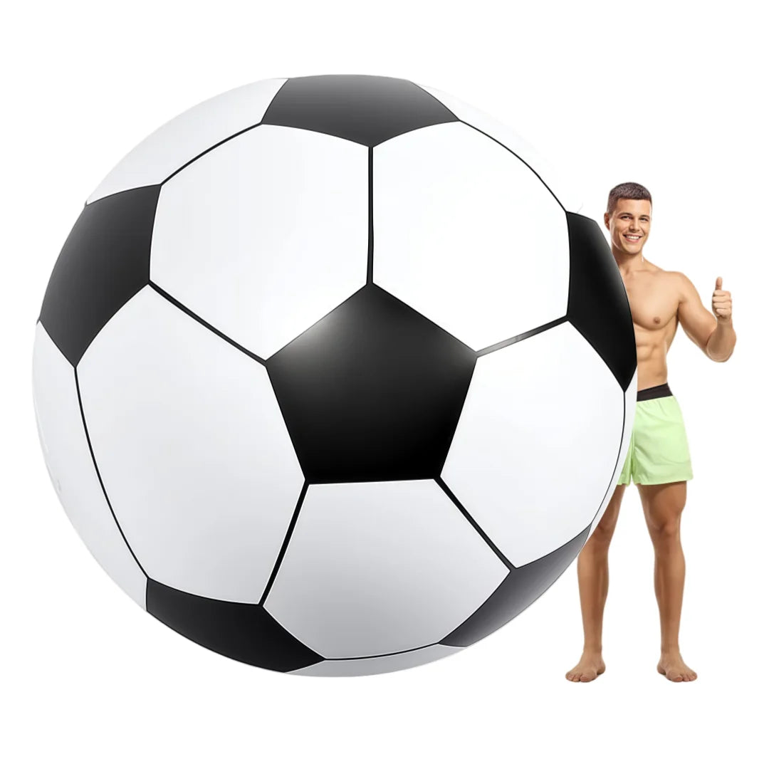 GigantoBall Aufblasbarer Riesen-Fußball | Extra Robustes PVC | Outdoor-Spielball für Garten, Strand & Sport