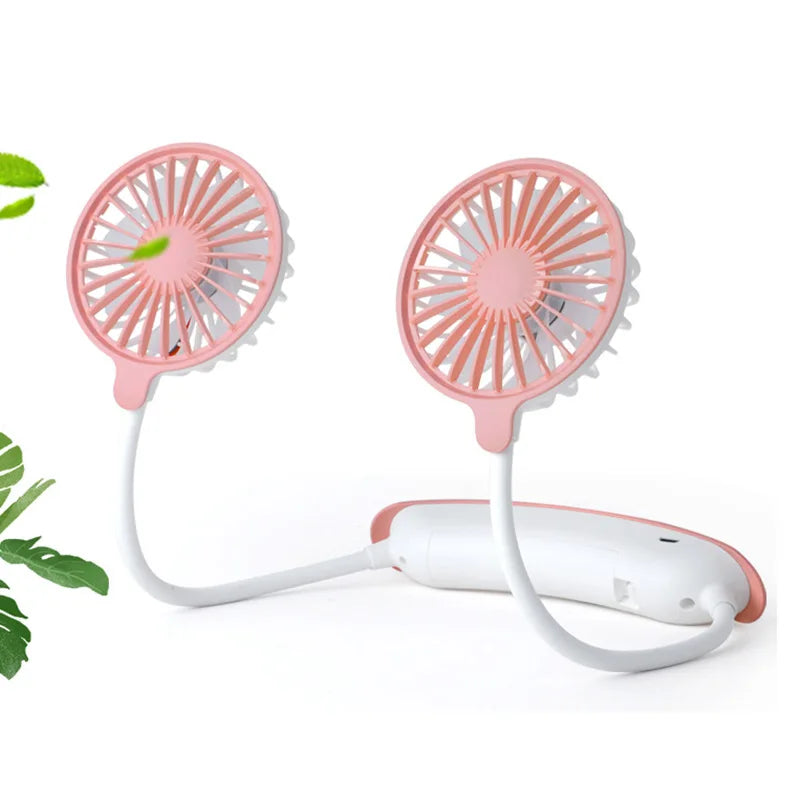 Breezino Mini Halsventilator | USB Wiederaufladbarer Neckband Fan | Tragbarer Lüfter für Sport, Büro & Outdoor 30 cm