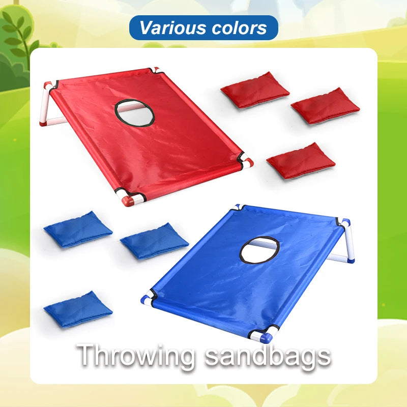 Tossivo Wurfspiel-Set | Spielbrett mit 6 Wurfsäckchen | Outdoor-Gartenspiel für Strand, Garten & Partys
