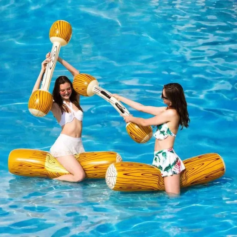 FloatFun Aufblasbares Pool-Kanu | Wasser-Spielzeug mit Paddel | Kinder & Familien