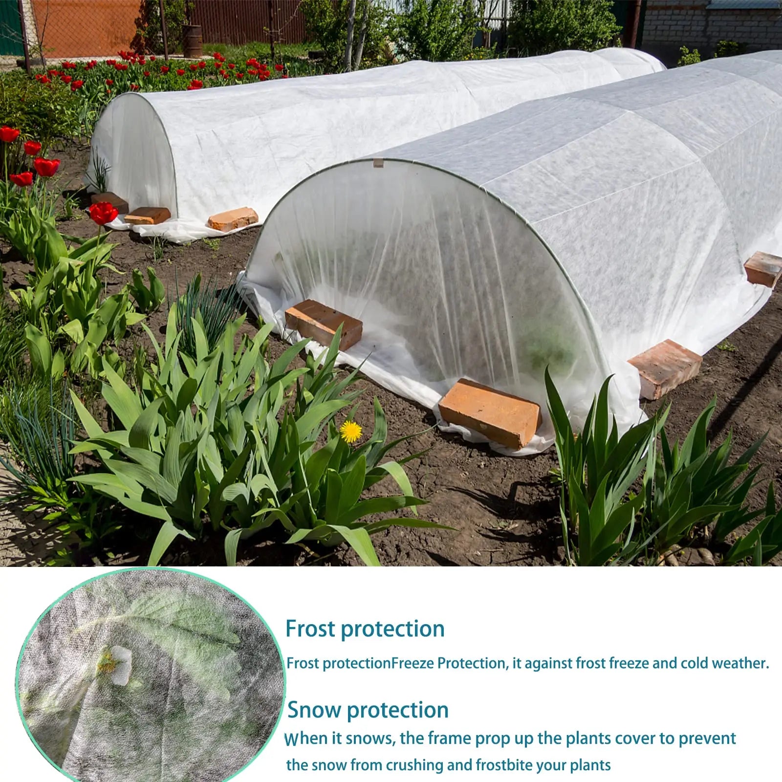 GrowShield Pro Pflanzenschutz Vlies | Frostschutz & Insektenschutz | Lichtdurchlässig | Weiß