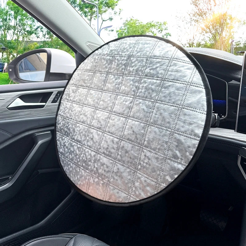 AutoShield Lenkrad-Sonnenblende | UV-Schutz | Hitzeschutz 42 cm | Universal für Auto & SUV