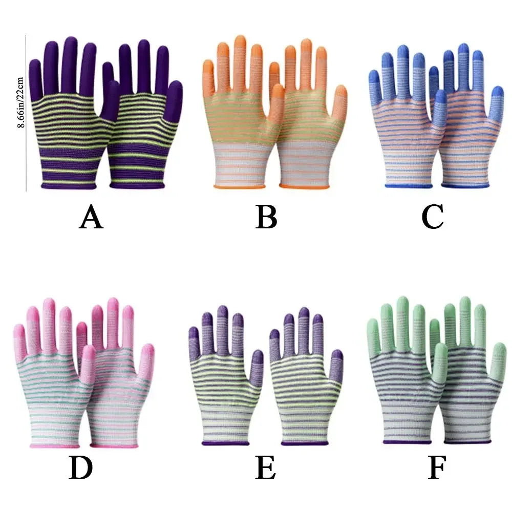 Gripora | Damen Arbeitshandschuhe | Dornenfest & Rutschfest | Atmungsaktive Nylon-Schutzhandschuhe