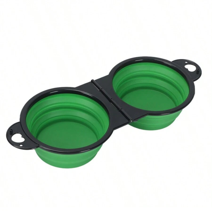 PawSip Duo Reise Napf für Hunde & Katzen | 2-in-1 Doppelnapf faltbar | Tragbar für Outdoor | Wasser & Futter