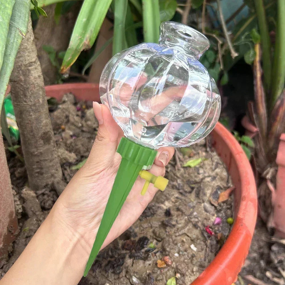 AquaLiora | Automatisches Bewässerungssystem für Pflanzen | Transparente Tropfbewässerung | 2er Set | Einstellbarer Wasserfluss
