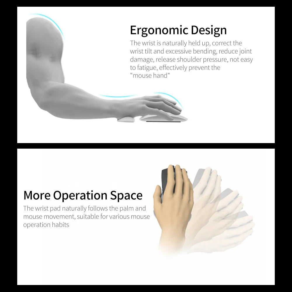 Ergoflex | Maus-Handgelenkauflage | Ergonomische Silikon-Handballenstütze | Komfort für Büro & Gaming