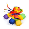 ColorBounce Regenbogen-Schwanzball | Weicher Stoffball 8 cm | Eco-Friendly Sandbag für Kinder & Sensorisches Training