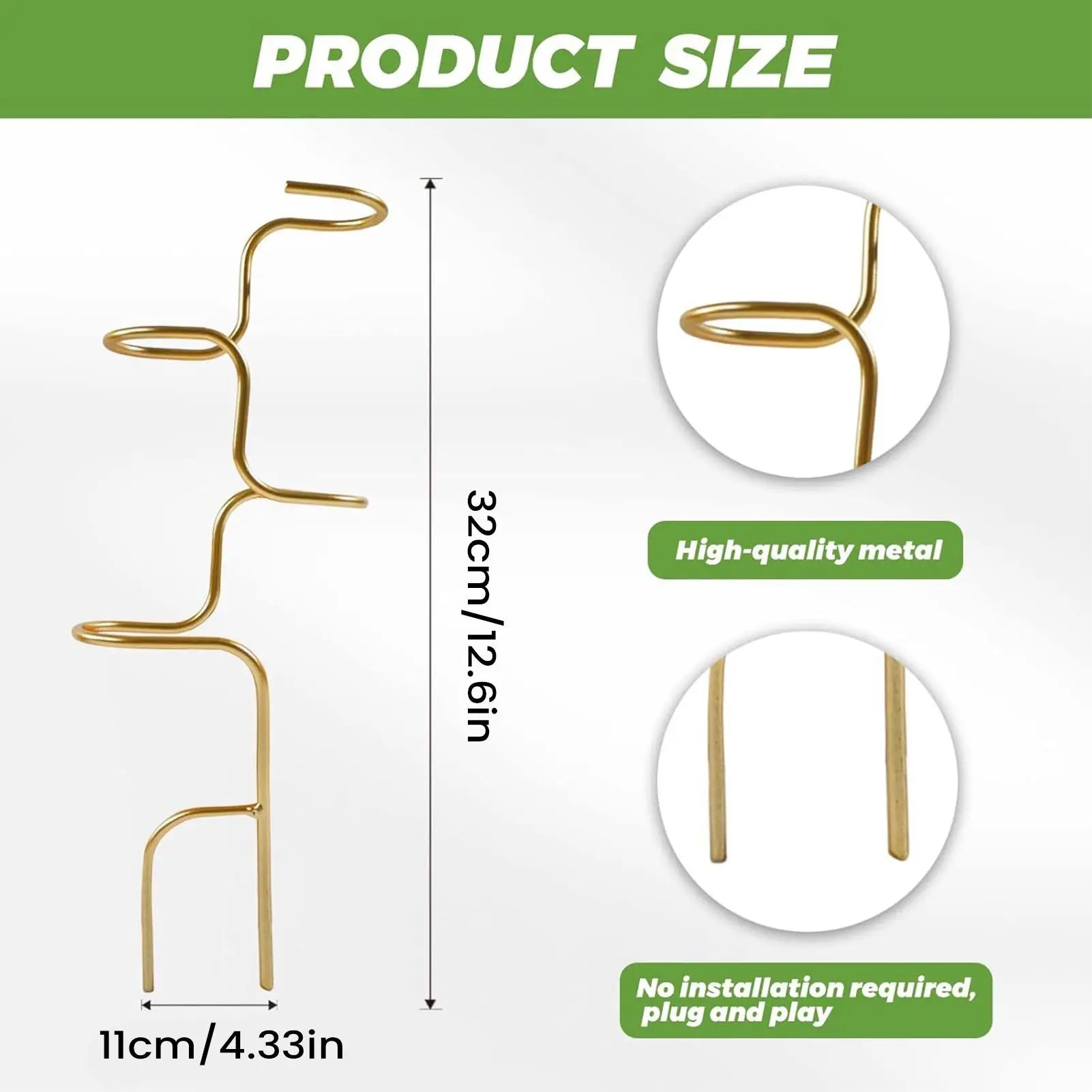 Floravinea Monstera Rankhilfe | Blatt-Design | Metall | 32 cm