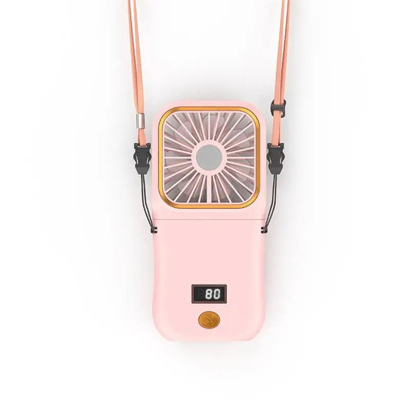 Airlio Foldable USB Fan 3000mAh | 4-Speed Air Cooler | Handheld, Table & Neck Fan | Power Bank Function | 180° Rotatable