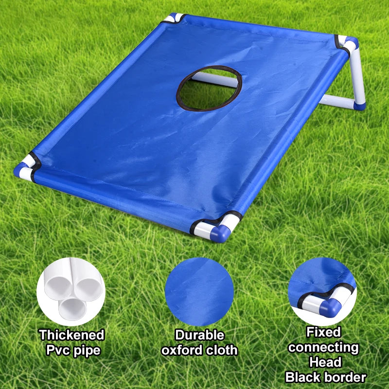 Tossivo Wurfspiel-Set | Spielbrett mit 6 Wurfsäckchen | Outdoor-Gartenspiel für Strand, Garten & Partys