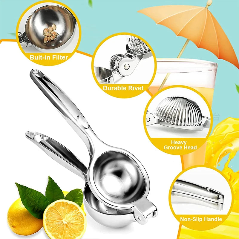 Zestora Premium Zitronenpresse | Zinklegierung | Manuelle Zitruspresse für Zitrone, Limette & Orange