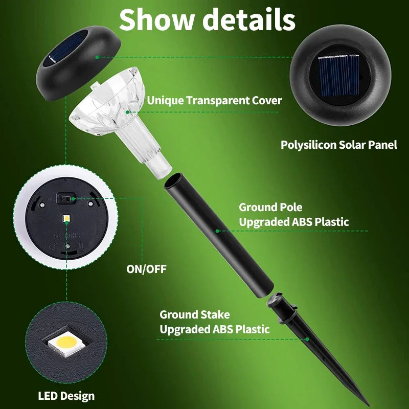 Solavelle | Solar-Gartenleuchte | Bauhinien-Blütenmuster | Wetterfest | LED-Wegeleuchte | 30 cm