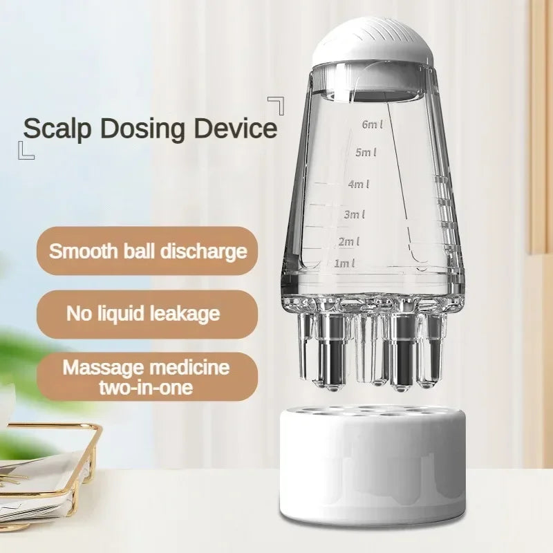 TrichoFlow Kopfhaut-Applikator | Präziser Flüssigkeitsspender mit Massage-Rollkugeln | 4 ml