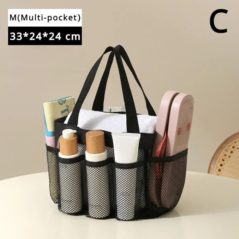 AquaCarry Strandtasche Netz | Schnell Trocknend | Große Kapazität | Dusch & Gym Organizer