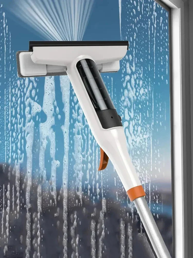 ClariPro Fensterreiniger | Doppelseitiger Abzieher mit Sprühfunktion | Streifenfreie Glasreinigung