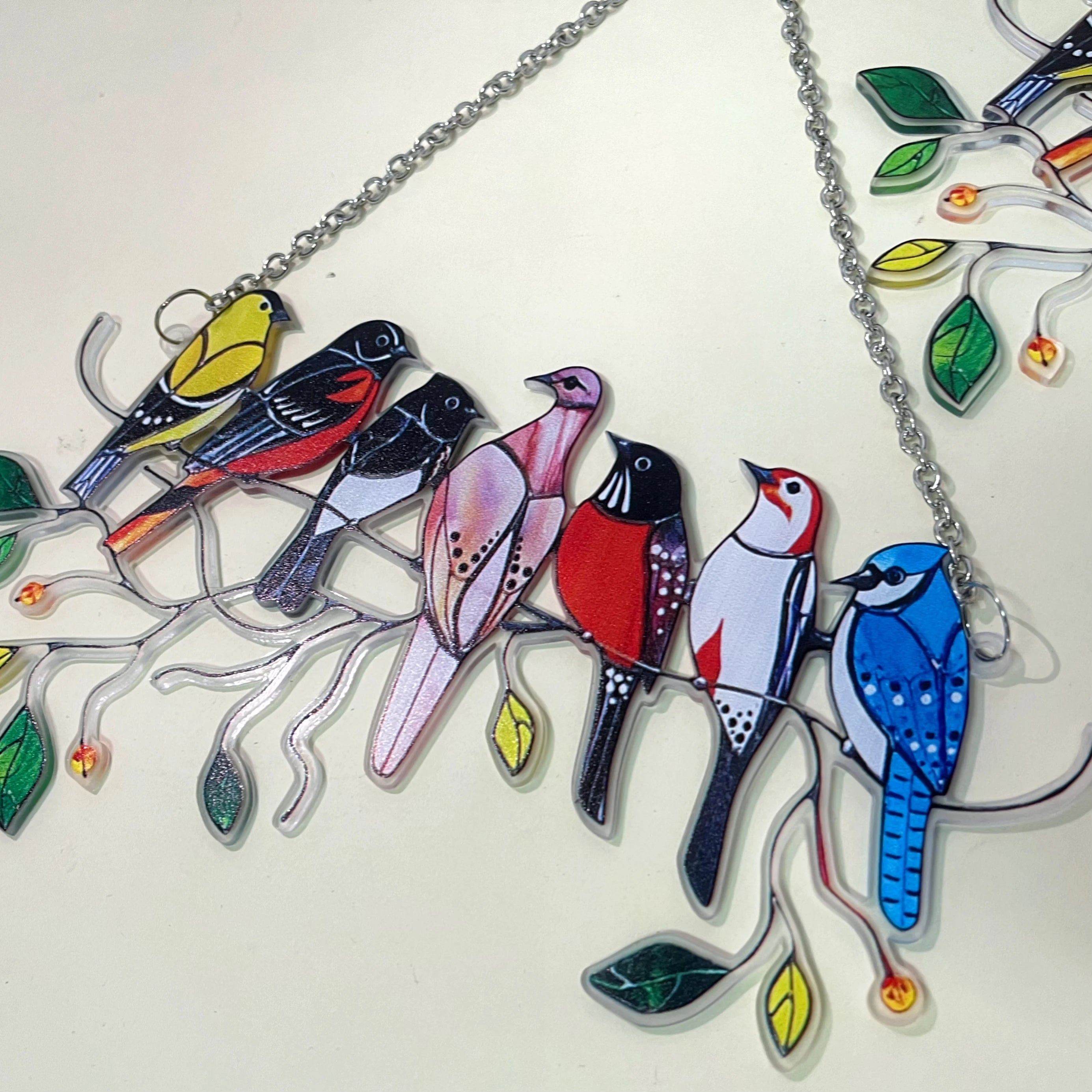 Aviora Vogel Wanddeko Metall | Dekoratives Vogelschwarm Ornament | Hängedeko für Innen & Außen