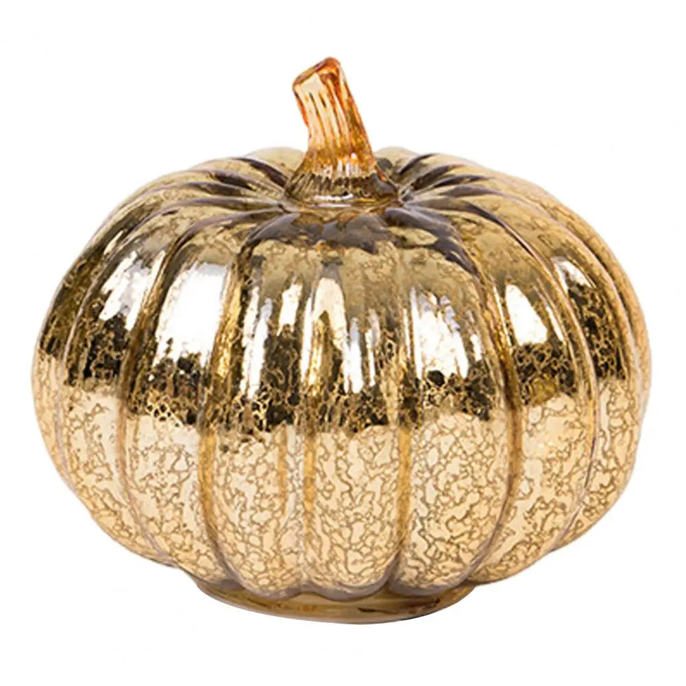 Aurelia Glow Glass Pumpkin Decoration | Starry Sky Design | LED & Timer Function | Autumn & Halloween
