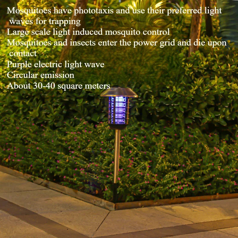 SolarNexa | LED Solar Insektenlampe | Wasserdichte Mückenfalle für Garten & Terrasse | Solar Gartenleuchte mit Insektenschutz