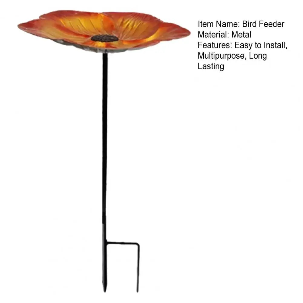 BirdHaven Vogeltränke Metall | 24 cm Durchmesser | Höhenverstellbar 63 cm | Garten & Outdoor Deko