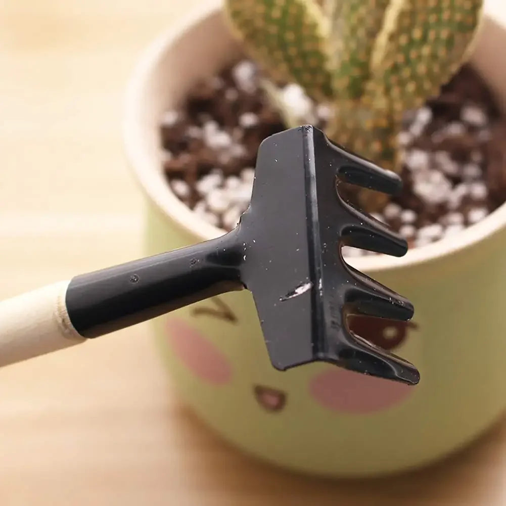 GrünMeister Mini-Gartenwerkzeug-Set | 3-teilig | Schaufel & Harke | Ergonomisch & Langlebig