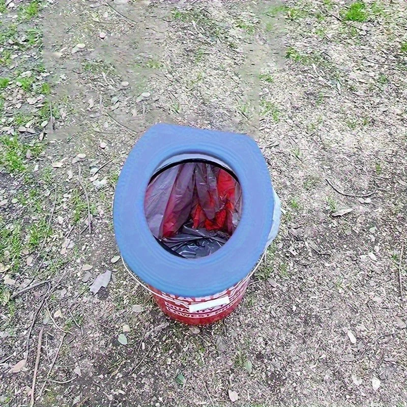 Campolux Tragbarer Camping-Toilettendeckel | Silikon & PP | Passend für Standard-Eimer | Outdoor & Notfälle