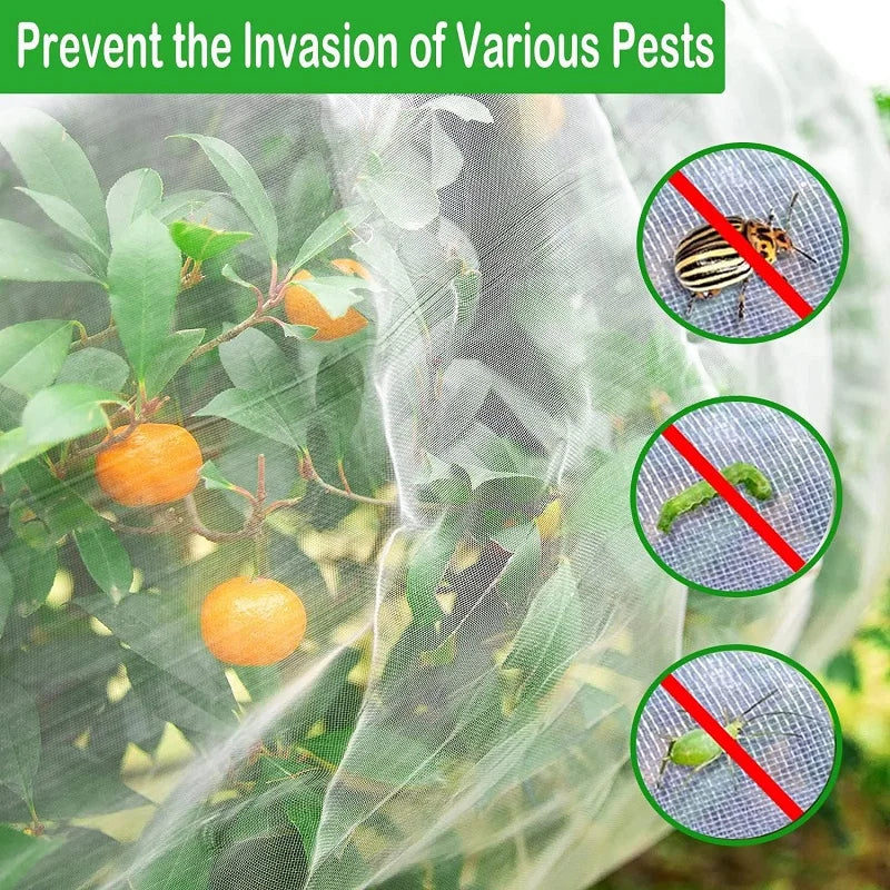 GreenShield Pro Pflanzenschutznetz | HDPE Insektenschutz & Vogelschutz | Lichtdurchlässig | Für Gemüse & Obst