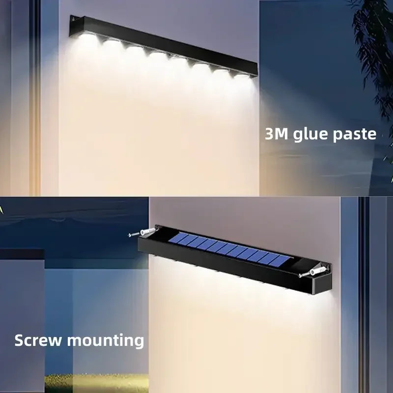 Luminara Solar Wandleuchte LED | Wasserdicht IP54 | Garten & Zaunbeleuchtung | Aluminium Outdoor Licht
