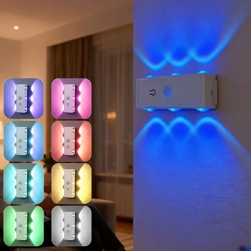 Lumivaro | LED Sensor-Wandleuchte | Bewegungsmelder | USB-C Akku | Dimmbar | RGB & 3 Lichtfarben