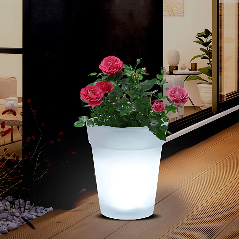 SolaraBloom | Solar-Blumentopfleuchte für den Garten | Automatische LED-Gartenbeleuchtung für Rasen, Terrasse & Hof
