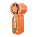 BreezeNova | Mini Handventilator mit LED-Display | USB Wiederaufladbar | 1200 mAh Akku | Tragbarer Nackenventilator