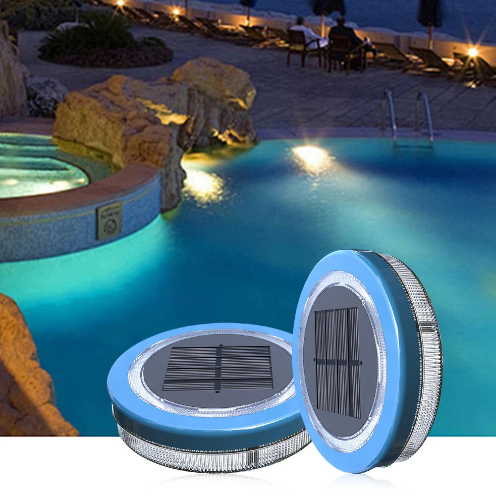AQUARYS Solar Poolleuchte Schwimmend | IP68 Wasserdicht | Blau LED | Für Pool & Teich