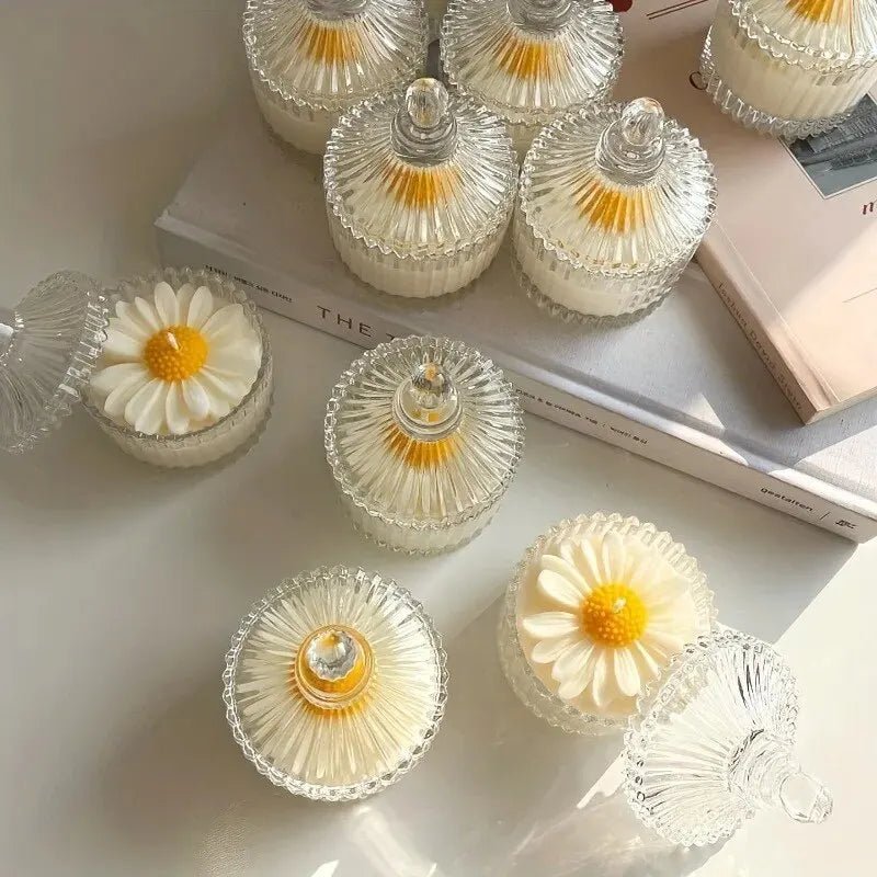 BlütenZauber Mold 3D Gänseblümchen Silikonform | Kerze & Gips DIY | Resin & Clay Bastelset