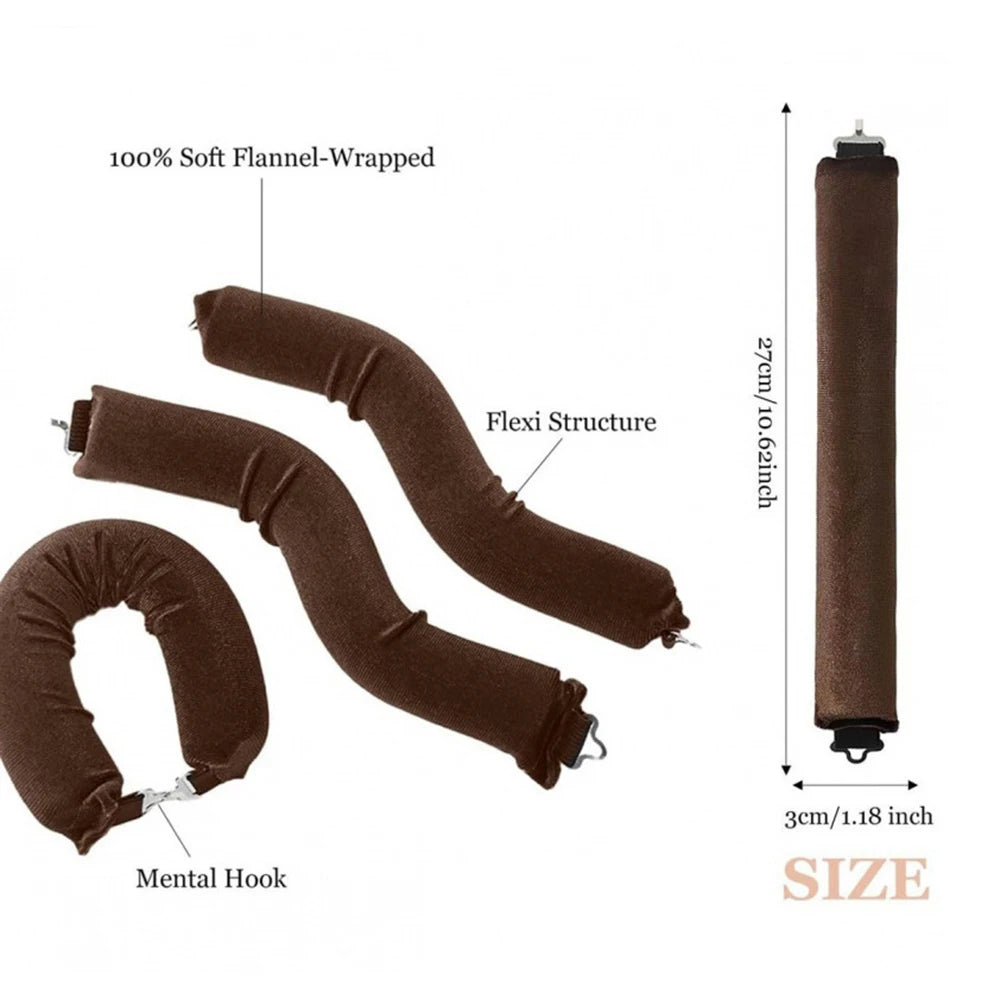 FlexiCurls Hitzefreie Haarwickler Stirnband | Flexible Schaum-Lockenwickler | 25 cm | Schlaf-Locken & DIY Styling | 3 Stück