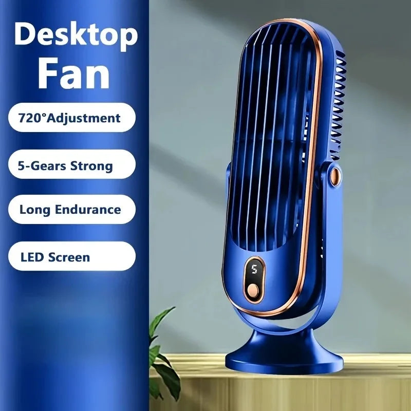 AeroVivo | Tragbarer USB-Ventilator | Dual-Motor | Leistungsstarker Akku | Für Büro, Reisen & Camping