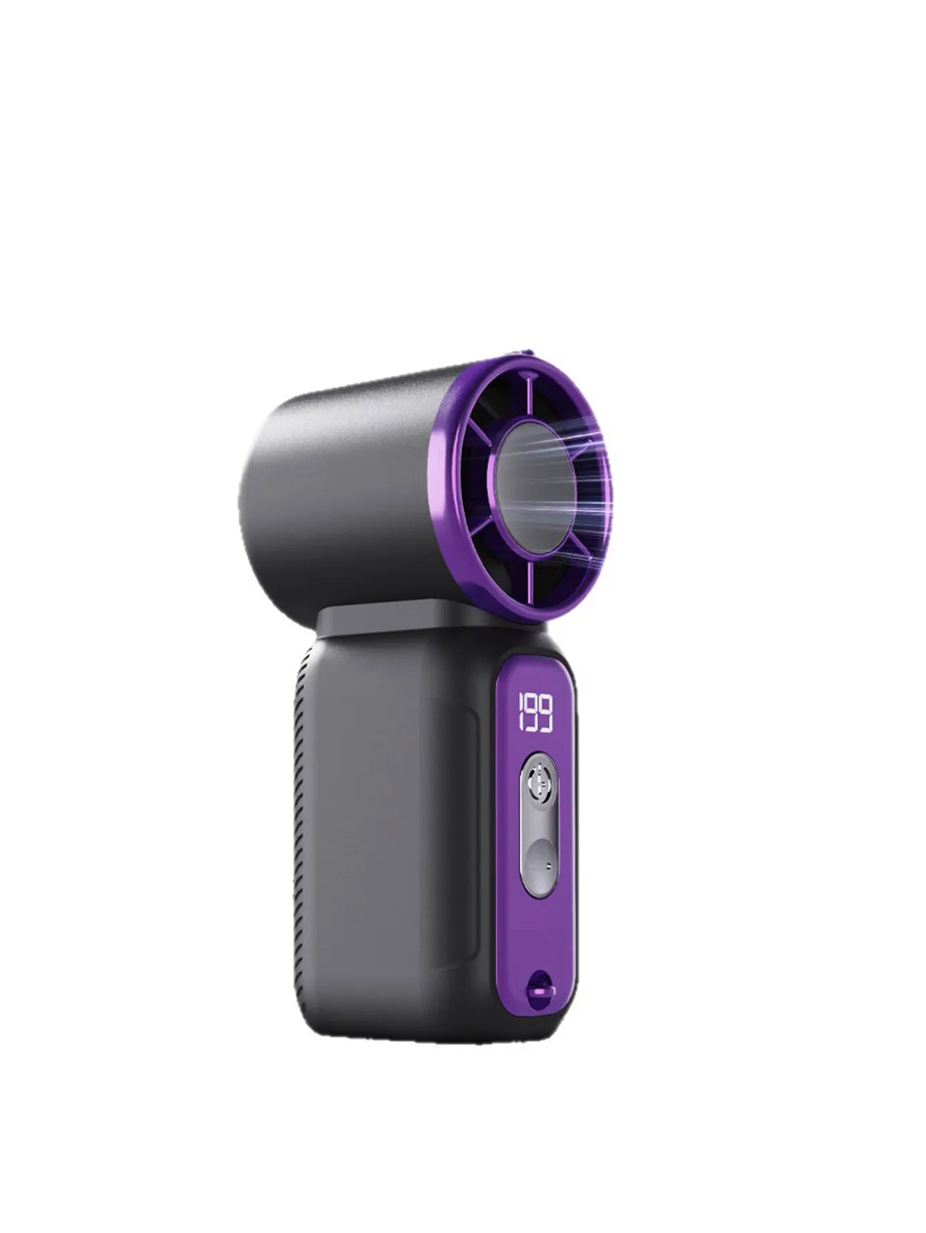 Breezora | Mini-Handventilator mit Digitalanzeige | Leistungsstarke Kühlung | USB-aufladbar 1200 mAh