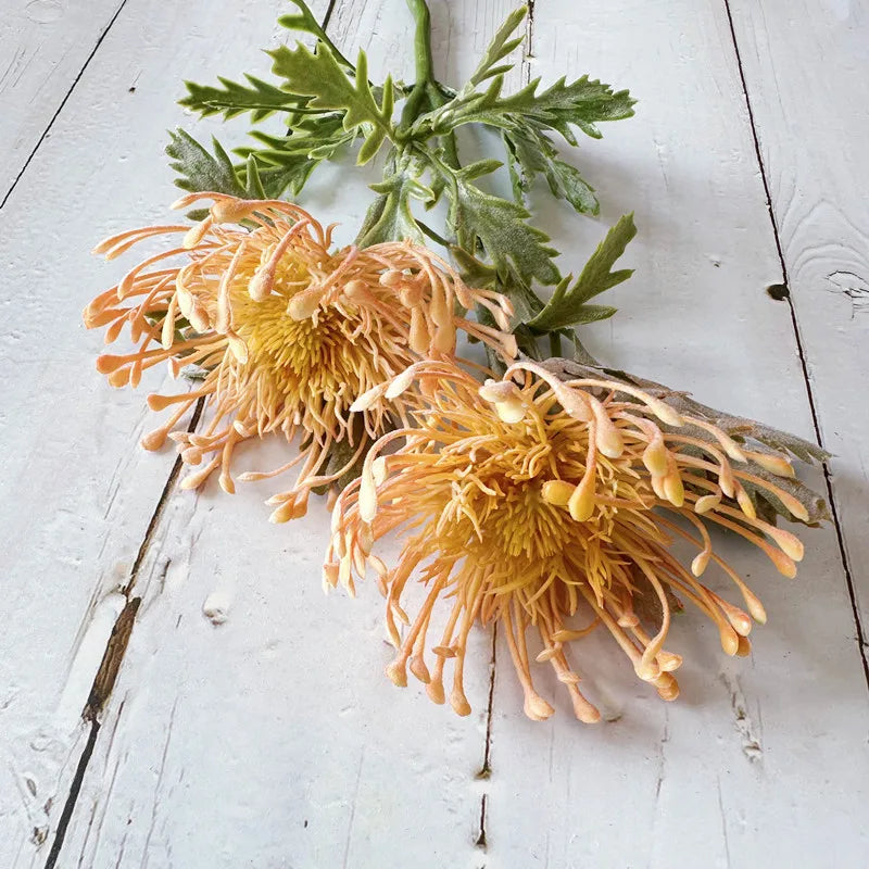 Floravienne Künstliche Chrysantheme 38 cm | große Blüte 10 cm | realistische Deko Blume