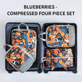 Packora | Faltbare Packwürfel mit Kompressionsfunktion | Wasserdichte Koffer-Organizer aus Polyester | 4-teiliges Reise-Set