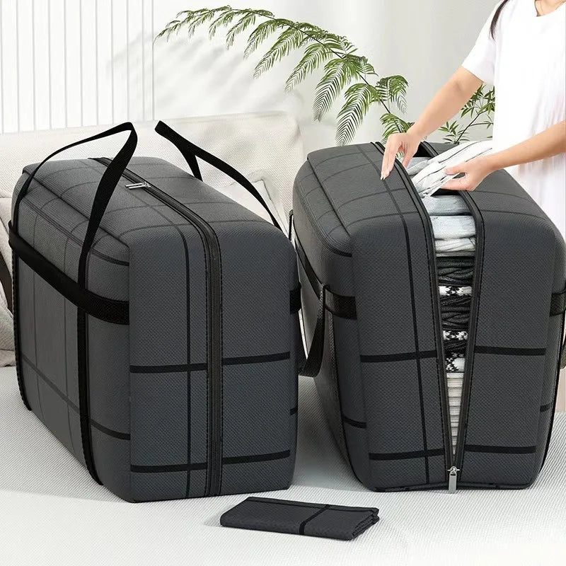 FlexiCarry Duffel Große Faltbare Reisetasche | Handgepäck & Kleidung Organizer | Doppelte Reißverschlüsse, Tragbar