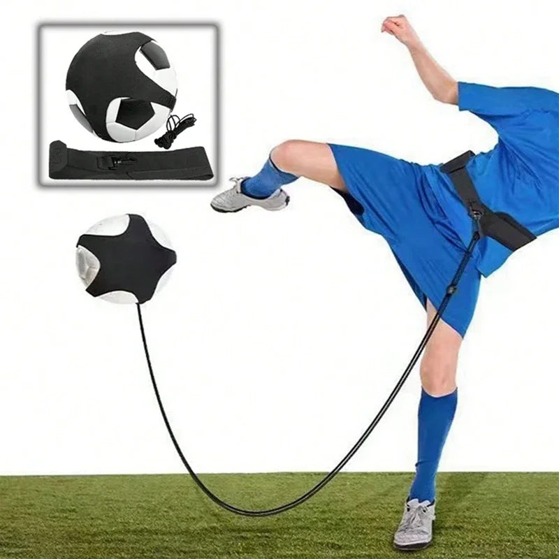 Kickaro Fußball-Trainer für Kinder | Verstellbarer Hüftgurt | Elastisches Solo-Trainingssystem | Ballkontrolle & Schusstraining