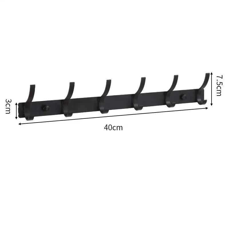 AluHaven Wandhaken Set 2 Stück | Aluminium Garderobenhaken | 6 Haken | Rostfrei & Modern