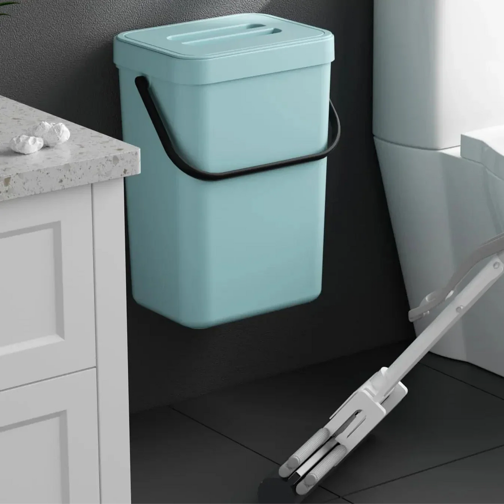 Binova Mini Trash Can | With Lid | Hanging & Wall Mount | Compact & Odor Blocking | For Kitchen, Bathroom & Office