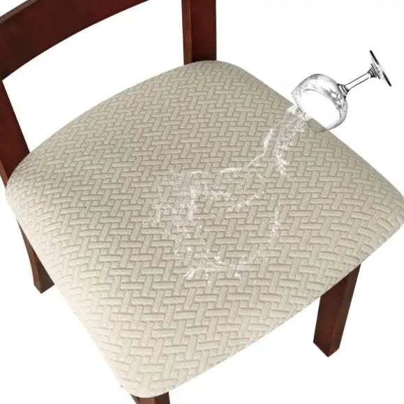 CasaLino | Waterproof Chair Seat Covers | Elastic & Washable | Checked Design | 4 Variants | For Kitchen & Dining Room