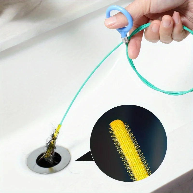 FlowFix Pro Abflussreiniger Spirale | Flexible Rohrreinigungsspirale | Nylonbeschichtet