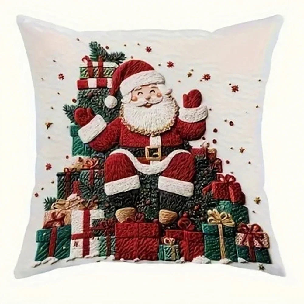 Frohnest | Christmas Pillowcase | Santa · Snowman · Christmas Tree · Baubles | Various Sizes | Festive Sofa Decor