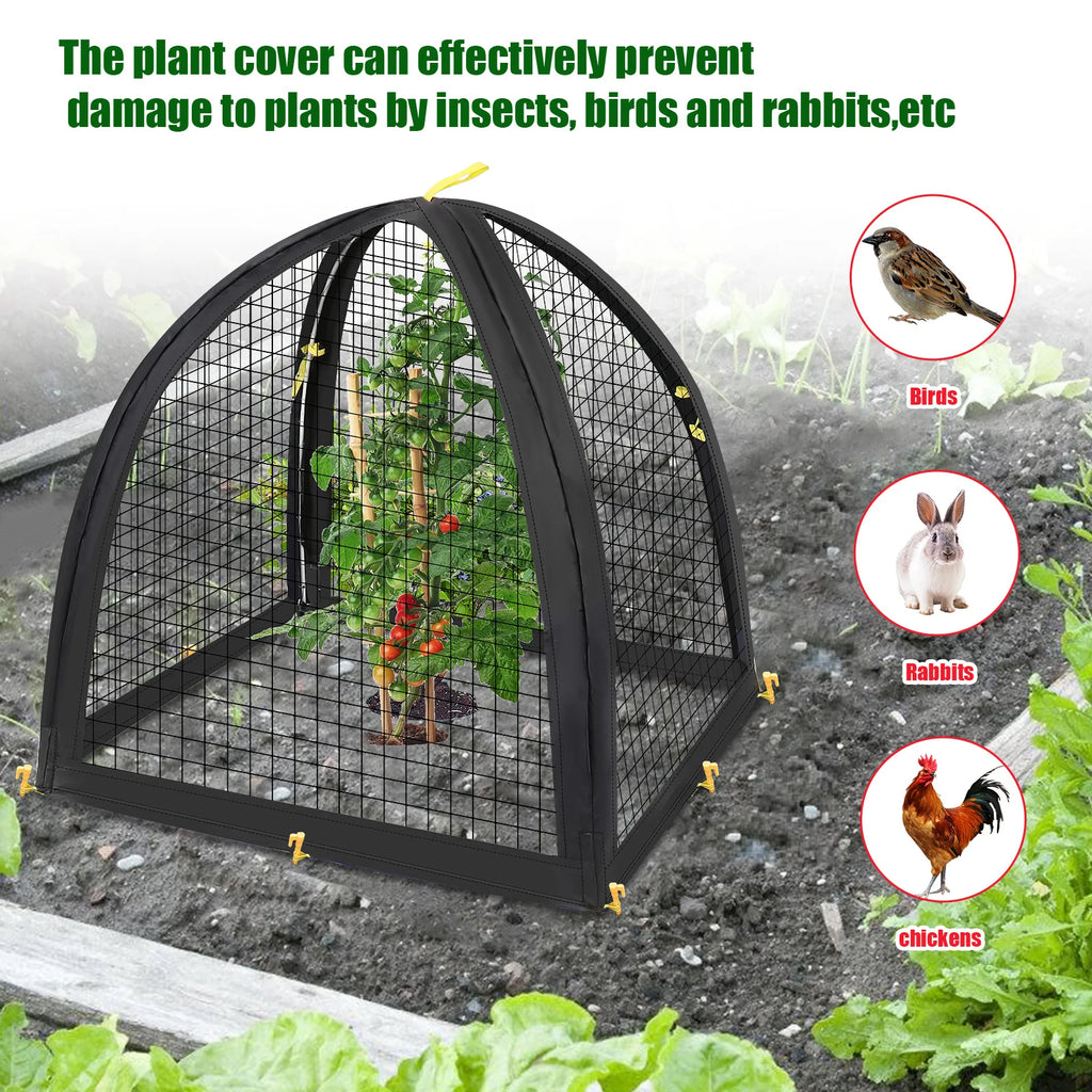 FloraGuard | Pflanzenschutznetz mit Fiberglasgestell | Schutzhaube für Obst, Gemüse & Beeren | 119,4 cm Höhe