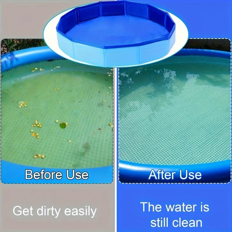 PoolStep Clean Faltbares Fußbad für Pool | PVC Fußwanne tragbar | Zum Füße reinigen vor dem Pool | Outdoor Poolzubehör | Platzsparend