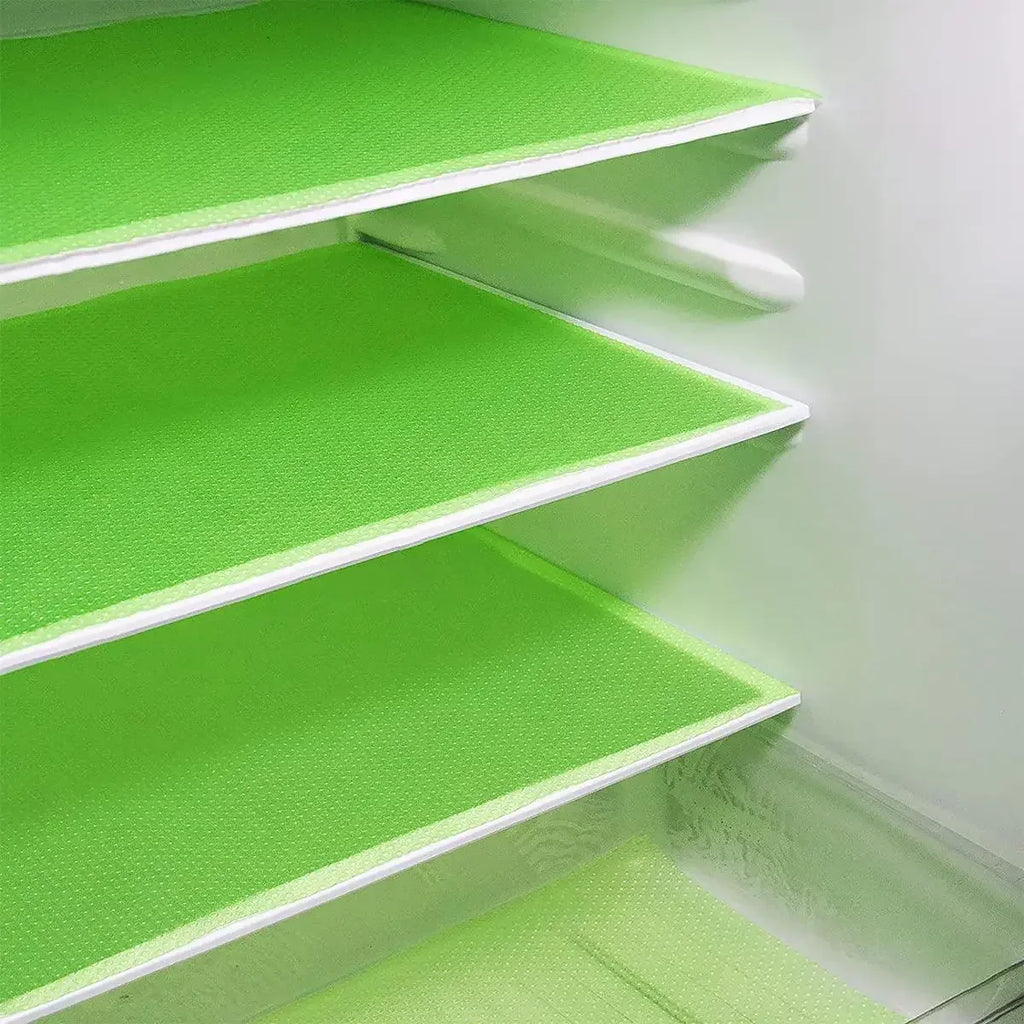 FridgeGuard Set of 4 Refrigerator Mats | EVA Material | Washable, Mold-Resistant & Anti-Oil | For Refrigerator, Drawers & Shelves